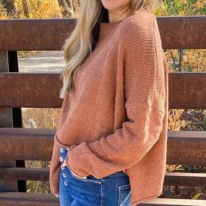 Women’s Crop Sweater -Rust